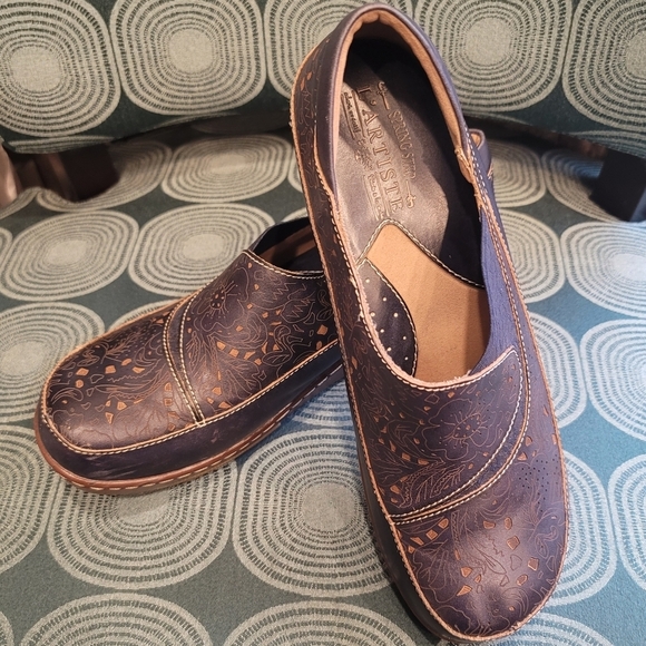 Spring Steps L'Artiste Navy Burbank Clogs - Sz 41 EU - Picture 4 of 13